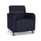 Lesro Siena Lounge Reception Guest Chair W/ Swivel Tablet, 27 in W 29.5 in L 32.5 in H SN1101 - alternate 1